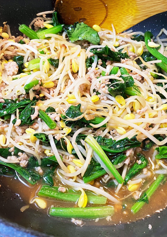 豚ひき肉とお野菜の焼き肉のタレ炒め-レシピのメイン写真