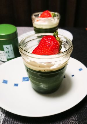 本物のお茶で、抹茶ゼリー-レシピのメイン写真