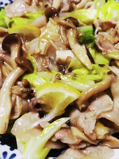 豚肉ときのこの生姜塩レモン炒め-レシピのメイン写真