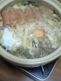 天ぷら入り☆鍋焼きうどん(きし麺)-レシピのメイン写真