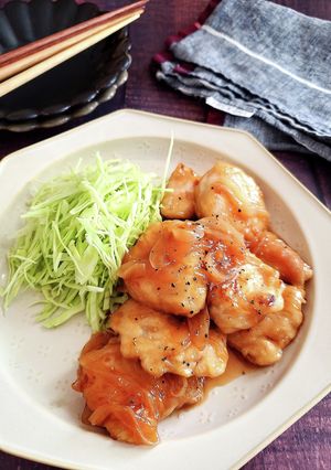むね肉と新玉ねぎのバターじょうゆ炒め-レシピのメイン写真