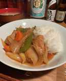 黒酢酢豚✨ピーマン、玉ねぎシャキシャキ！