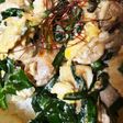 ワンパン豚肉豆腐入り栄養満点ニラ玉