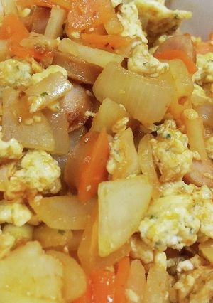 スパニッシュオムレツ風ケチャップ炒め-レシピのメイン写真