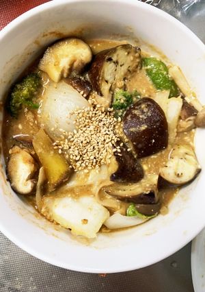 根菜茄子さっぱりきな粉ポン味野菜炒-レシピのメイン写真