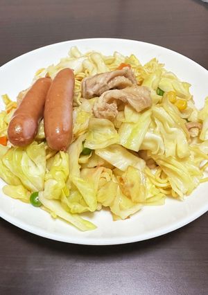 インスタント麺で塩焼きそば-レシピのメイン写真
