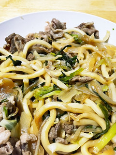 我が家のジンギスカン焼きうどん-レシピのメイン写真
