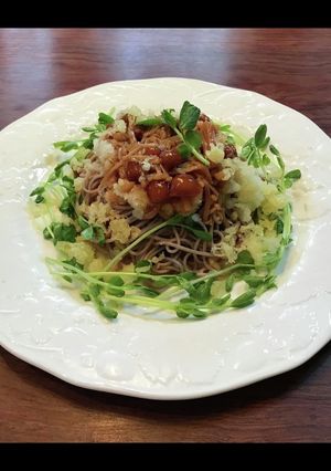 大根おろしとなめ茸の見た目洋風お蕎麦-レシピのメイン写真