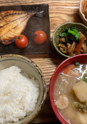 朝ごはん献立　豚汁柚子胡椒-レシピのメイン写真