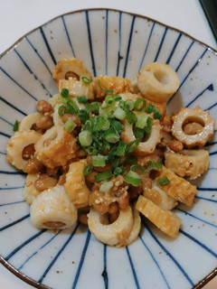 簡単!美味♪納豆とちくわのごま味噌和え♪-レシピのメイン写真