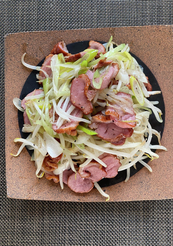 合鴨ローストと長ネギ炒め-レシピのメイン写真