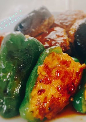 体に優しい豆腐と鶏挽肉でピーマンの肉詰め-レシピのメイン写真