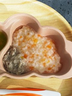 人参粥とマグロとろとろ添え 離乳食〜冷凍-レシピのメイン写真
