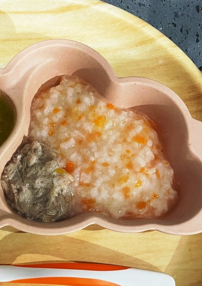 人参粥とマグロとろとろ添え 離乳食〜冷凍-レシピのメイン写真