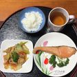 中華炒めandサーモンのバター焼き!!