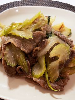 母ちゃんの牛肉セロリ炒め-レシピのメイン写真