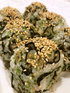 青のり香る〜ひじきじゃこおにぎり-レシピのメイン写真