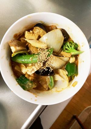 肉無豆腐簡単きな粉コク旨オイ炒味野菜炒め-レシピのメイン写真