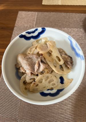 蓮根と豚肉のマヨ炒め-レシピのメイン写真