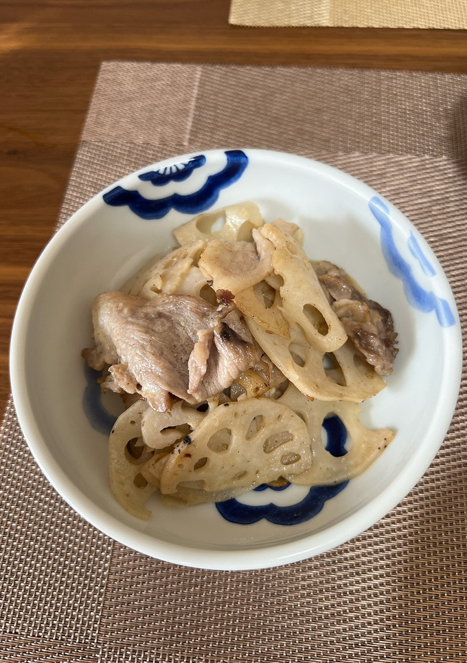 蓮根と豚肉のマヨ炒め-レシピのメイン写真