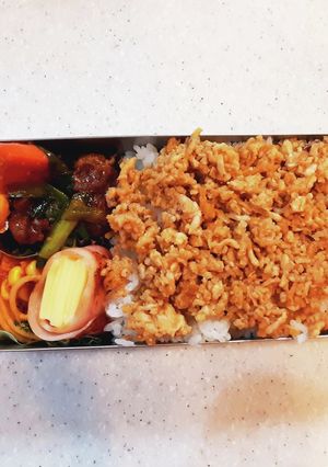 高校生弁当覚え書き151そぼろご飯-レシピのメイン写真