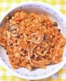 しめじと舞茸の洋風炊き込みご飯ランチにも