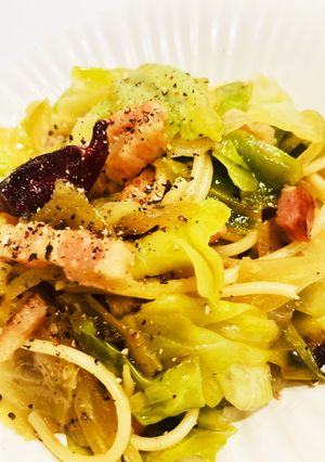 キャベツとベーコンのパスタ-レシピのメイン写真