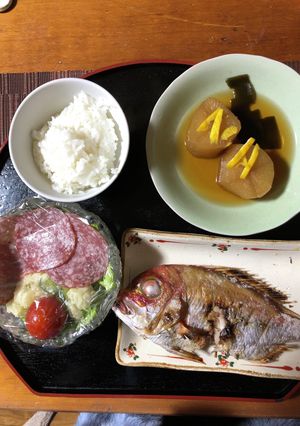 Potato salad♬大根煮！鯛-レシピのメイン写真