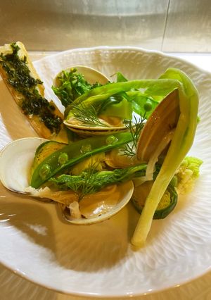 浜名湖産ハマグリと春野菜のナージュ-レシピのメイン写真