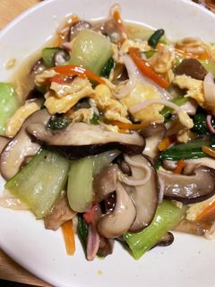 青梗菜の中華あんかけごはん-レシピのメイン写真
