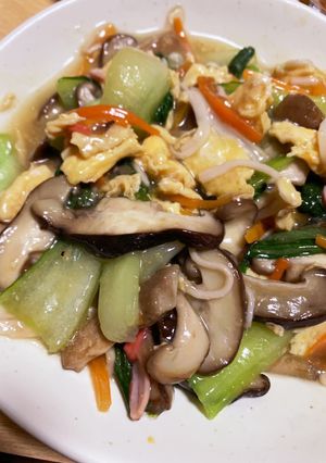 青梗菜の中華あんかけごはん-レシピのメイン写真