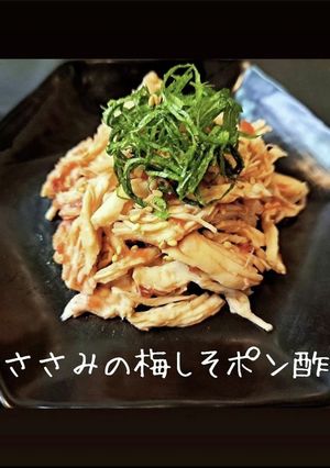 ささみの梅しそポン酢-レシピのメイン写真