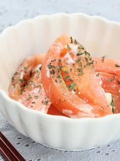 簡単!トマトとカッテージチーズのサラダ-レシピのメイン写真