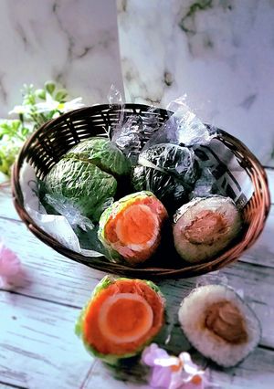 お出かけ弁当に♪簡単可愛い♪ハーフにぎり-レシピのメイン写真