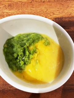 かぼちゃ豆乳ポタージュそら豆添え 離乳食-レシピのメイン写真