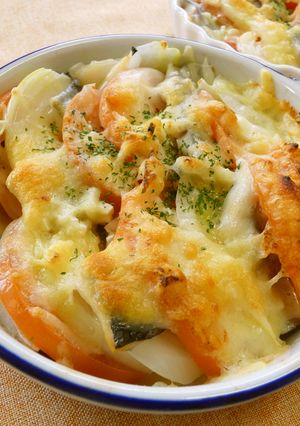 あじとトマトの重ね焼き-レシピのメイン写真
