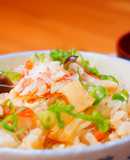 毛ガニと干し貝柱の炊き込みご飯