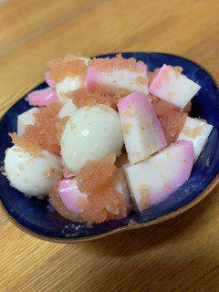 春色ピンク☆かまぼことうずらの明太子和え-レシピのメイン写真