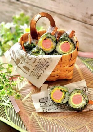お弁当に♪簡単可愛い♪ロールおにぎり-レシピのメイン写真