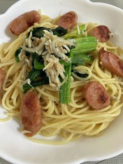 ほうれん草ウインナーシラスの和風パスタ-レシピのメイン写真