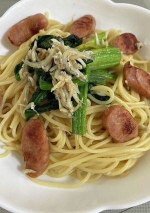 ほうれん草ウインナーシラスの和風パスタ-レシピのメイン写真