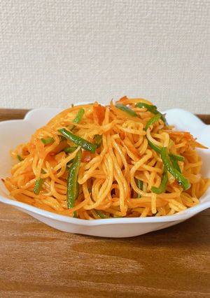 焼きそば麺で焼きナポリタン！-レシピのメイン写真