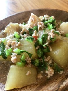 大根とこんにゃくのそぼろ煮-レシピのメイン写真