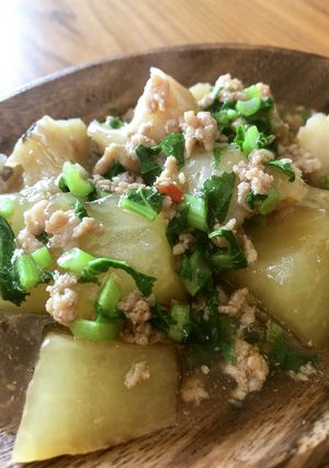 大根とこんにゃくのそぼろ煮-レシピのメイン写真