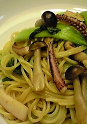 ☆イカと青梗菜のオイスターパスタ☆-レシピのメイン写真