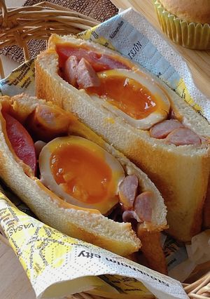 麻薬卵のホットサンド★やみつき-レシピのメイン写真