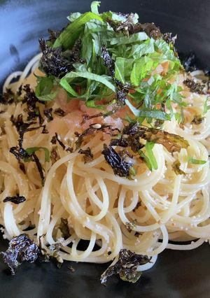 大葉×韓国のり×明太子パスタ-レシピのメイン写真