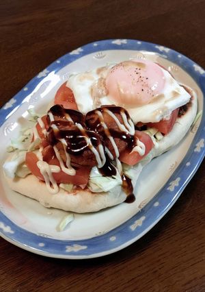 ナンのオープンサンド-レシピのメイン写真