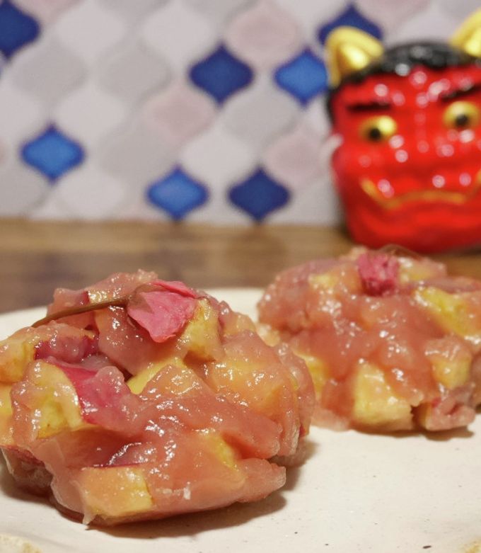 米粉 de 桜色の鬼まんじゅう-レシピのメイン写真