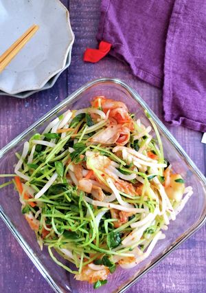 もやしと豆苗とちくわのキムチ和え-レシピのメイン写真